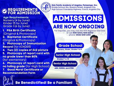 holy family academy angeles city|Admissions .